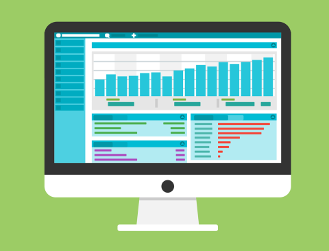 Data visualization on a computer screen